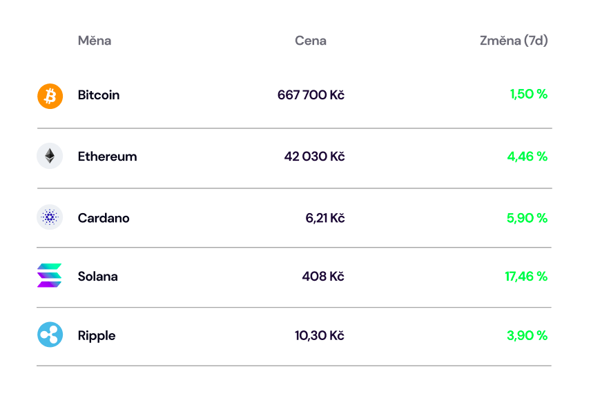 Bitcoin je nejvýš za poslední rok Coinmate io