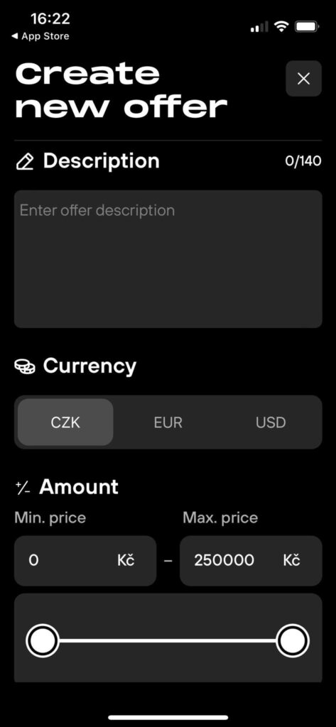 Applikace Vexl - jednoduchý způsob jak koupit bitcoin od vexláka
