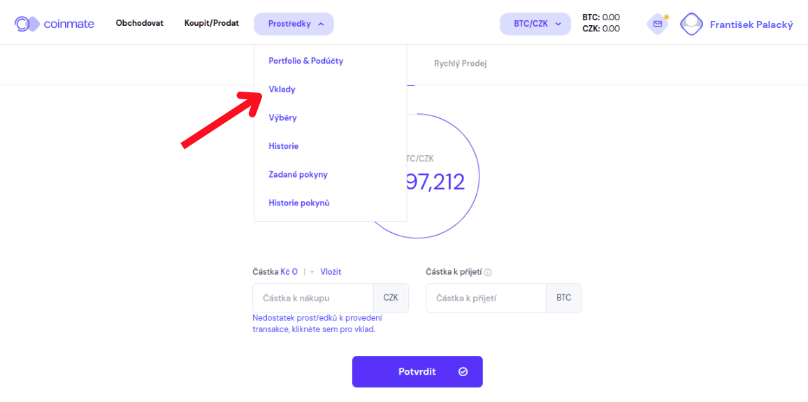 Jak vložit finanční prostředky abych mohl koupit bitcoin.