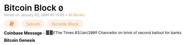 první blok bitcoinu genesis satoshi nakamoto
