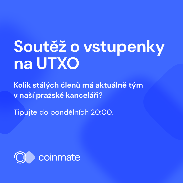 soutěž utxo coinmate vstupenky kancelář
