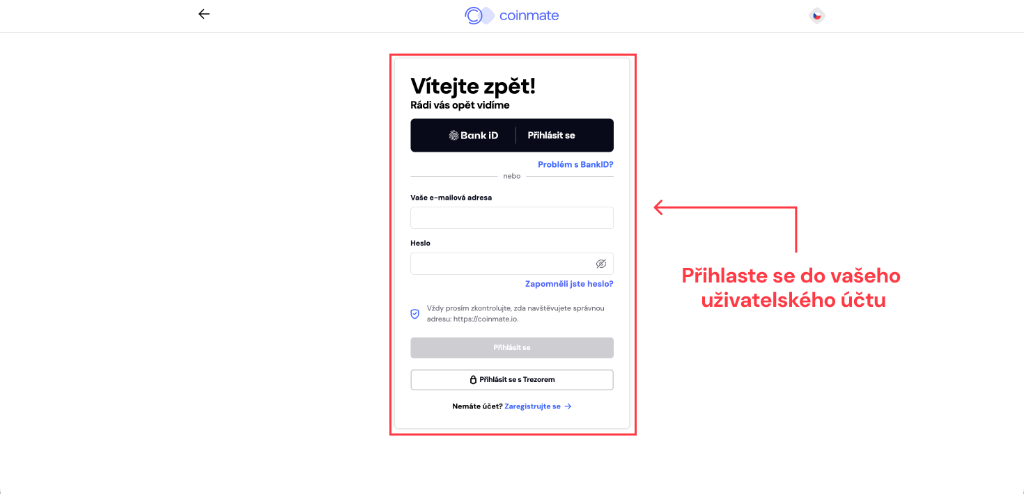 Jak zapnout Coinmate Earn